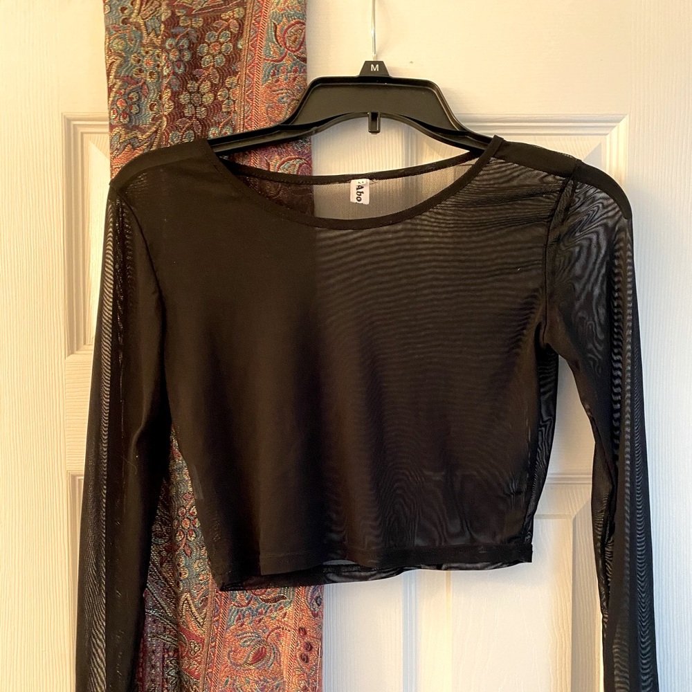 Completely Sheer Black Long Sleeve!
